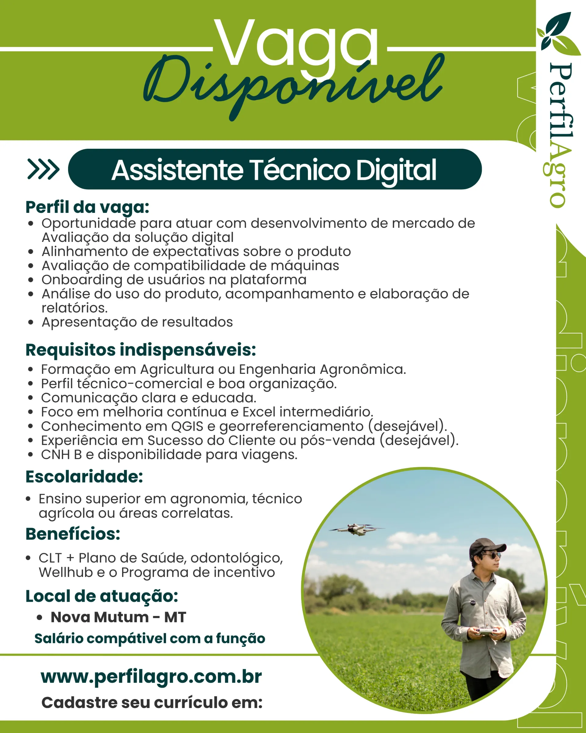 Vaga para Assistente técnico digital